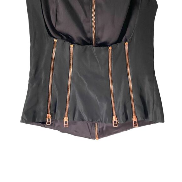 Animale Black Zipper Front and Open Back Detail si3 36 US small - Picture 5 of 8